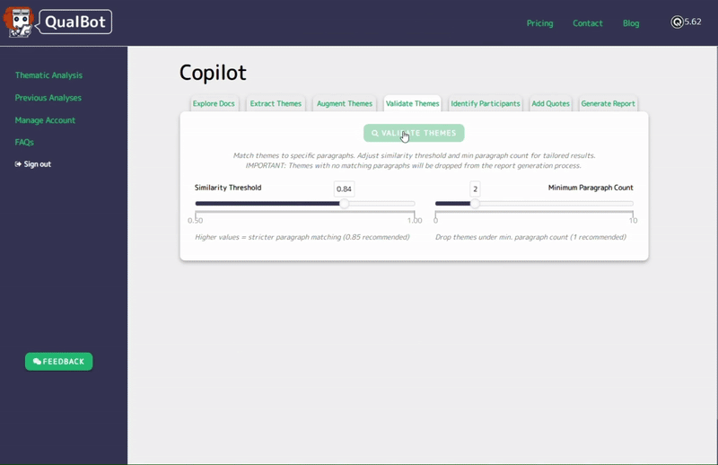 Codebook Interface