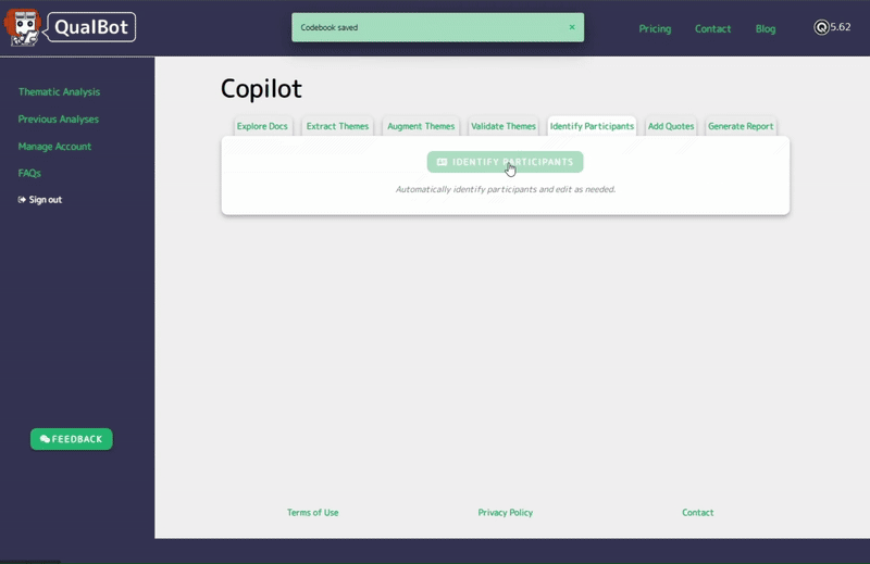 Identify Participants Interface