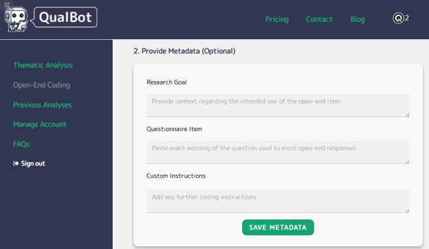 Provide metadata interface